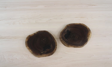 Live Edge Round Serving Trays, Ready to Ship Charcuterie Boards, Hot Plate 6-7